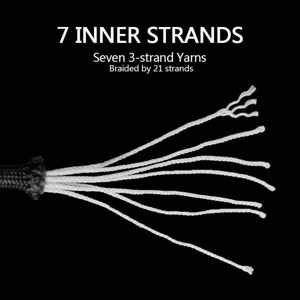 550lb Heavy Duty Paracord/Parachute Cord - 7 Strand Type 3 III Parachute Line 50', 100', 300', 1000' FT Spools