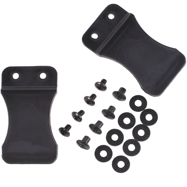 Quick Clip Kydex Fold Over Poly Universal Knife Sheath or Gun Holster Clip - Flush Mount w/holes (FOMI)
