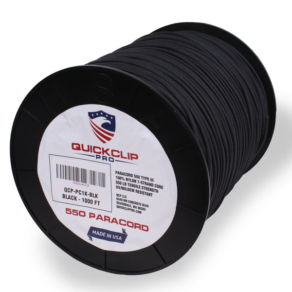550lb Heavy Duty Paracord/Parachute Cord - 7 Strand Type 3 III Parachute Line 50', 100', 300', 1000' FT Spools