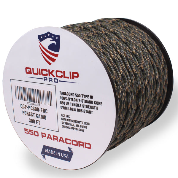 550lb Heavy Duty Paracord/Parachute Cord - 7 Strand Type 3 III Parachute Line 50', 100', 300', 1000' FT Spools