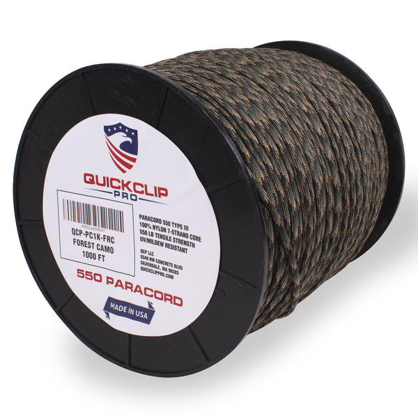550lb Heavy Duty Paracord/Parachute Cord - 7 Strand Type 3 III Parachute Line 50', 100', 300', 1000' FT Spools