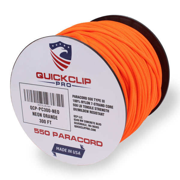 550lb Heavy Duty Paracord/Parachute Cord - 7 Strand Type 3 III Parachute Line 50', 100', 300', 1000' FT Spools