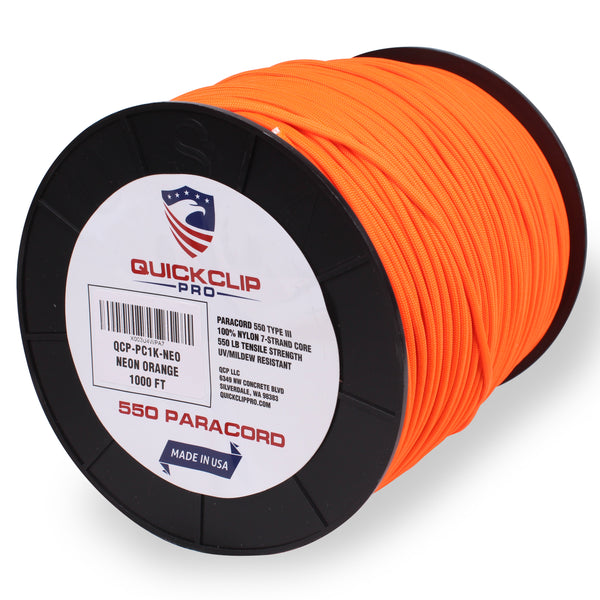 550lb Heavy Duty Paracord/Parachute Cord - 7 Strand Type 3 III Parachute Line 50', 100', 300', 1000' FT Spools