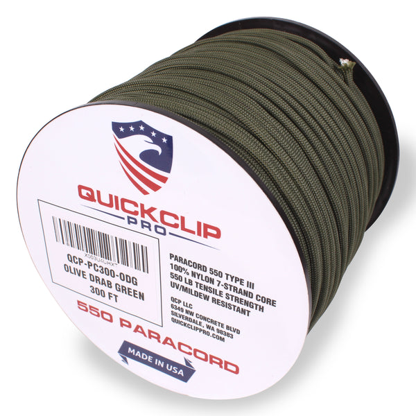 550lb Heavy Duty Paracord/Parachute Cord - 7 Strand Type 3 III Parachute Line 50', 100', 300', 1000' FT Spools