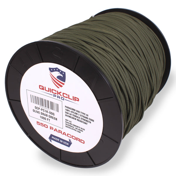 550lb Heavy Duty Paracord/Parachute Cord - 7 Strand Type 3 III Parachute Line 50', 100', 300', 1000' FT Spools