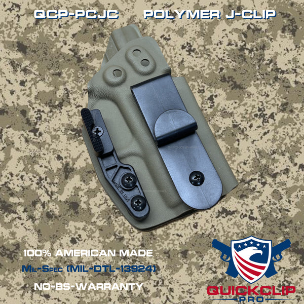 J Clip Poly Universal Under Belt Kydex Gun Holster Clip for IWB/Hybrid/Tuck Style