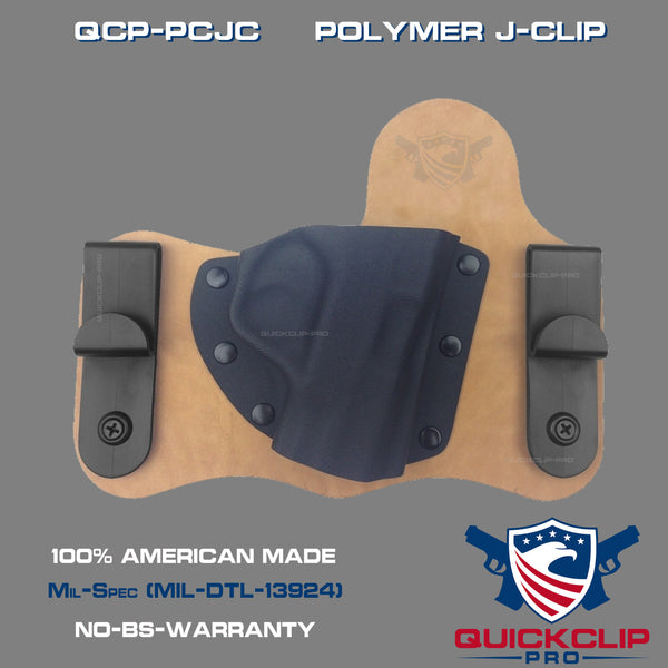 J Clip Poly Universal Under Belt Kydex Gun Holster Clip for IWB/Hybrid/Tuck Style