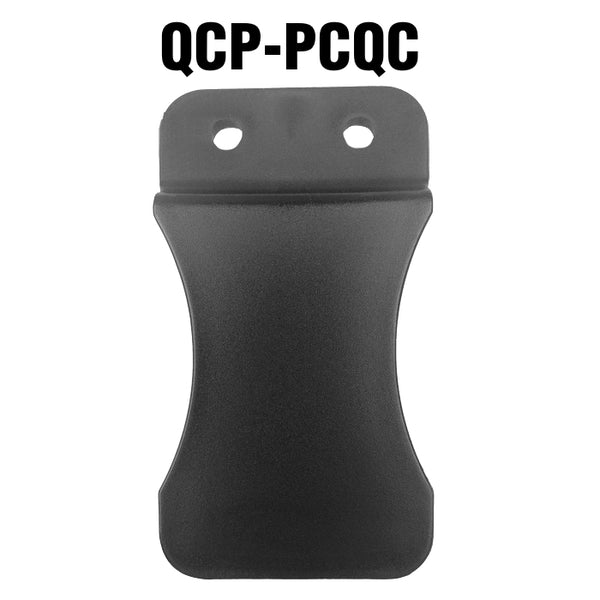 Quick Clip Kydex Fold Over Poly Universal Knife Sheath or Gun Holster Clip - Flush Mount w/holes (FOMI)