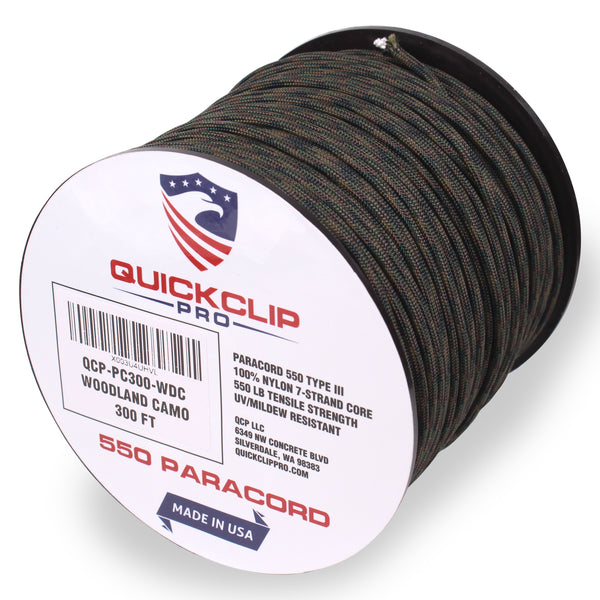 550lb Heavy Duty Paracord/Parachute Cord - 7 Strand Type 3 III Parachute Line 50', 100', 300', 1000' FT Spools