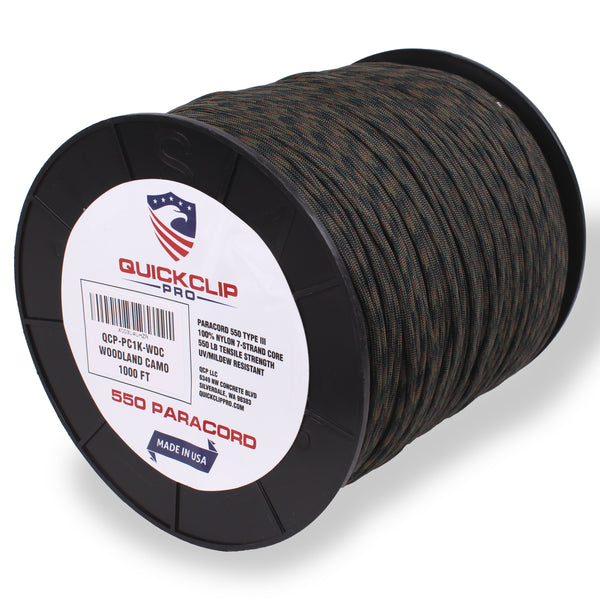 550lb Heavy Duty Paracord/Parachute Cord - 7 Strand Type 3 III Parachute Line 50', 100', 300', 1000' FT Spools
