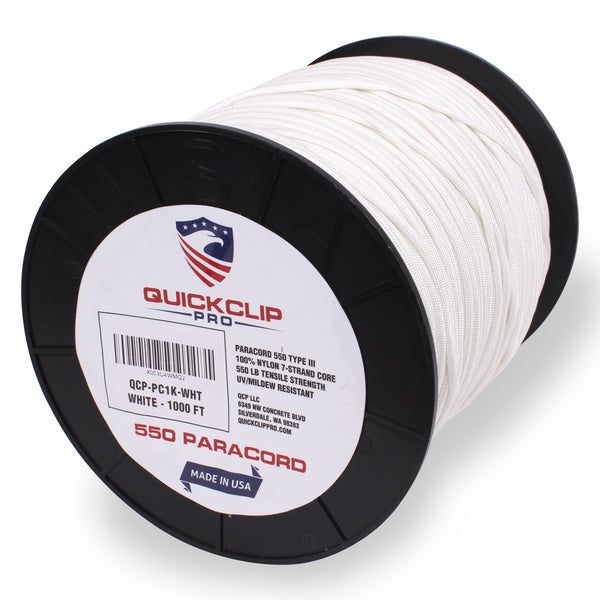 550lb Heavy Duty Paracord/Parachute Cord - 7 Strand Type 3 III Parachute Line 50', 100', 300', 1000' FT Spools