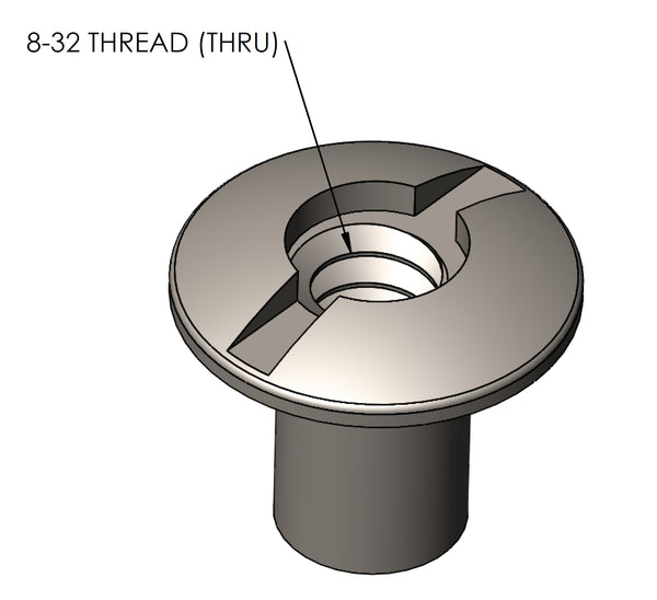 Binding Posts - Open Back Slotted Chicago Screws in Mil Spec Black Oxide Finish