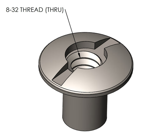 Binding Posts - Open Back Slotted Chicago Screws in Mil Spec Black Oxide Finish
