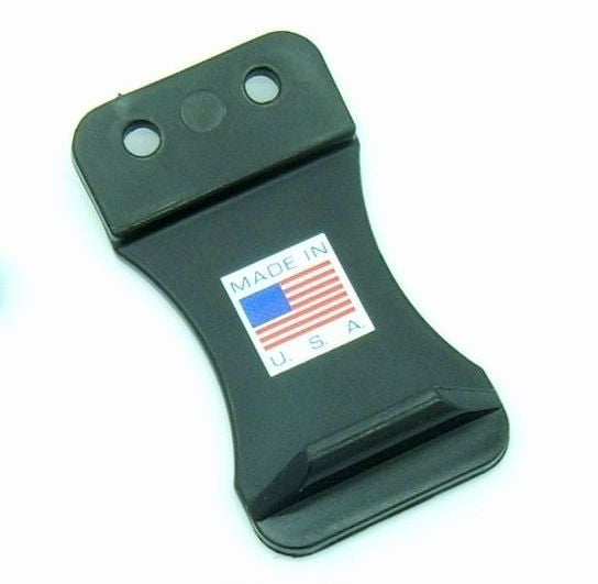 Quick Clip Kydex Fold Over Poly Universal Knife Sheath or Gun Holster Clip - Flush Mount w/holes (FOMI)