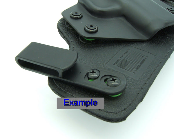 Tough Holster Clips, Adjustable Cant for IWB OWB Kydex, Leather, Hybrid Holster Making. Tuckable Black Plastic