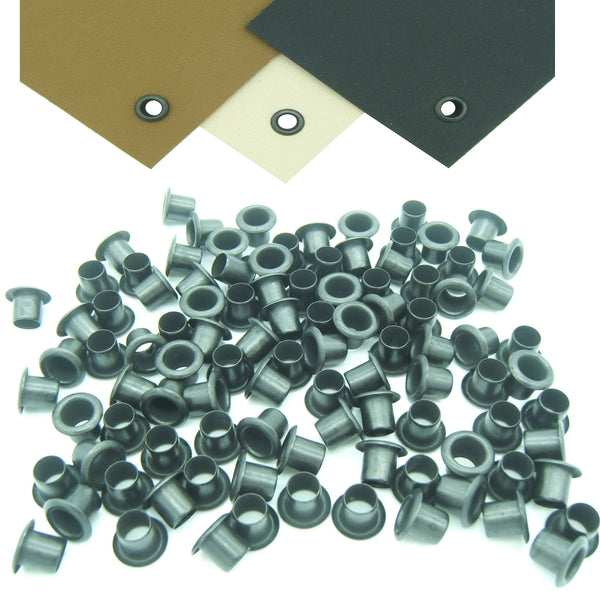 Mil-Spec Kydex Eyelets, Brass Black Oxide 1/4" DIY Gun Holster Knife Sheath Grommets