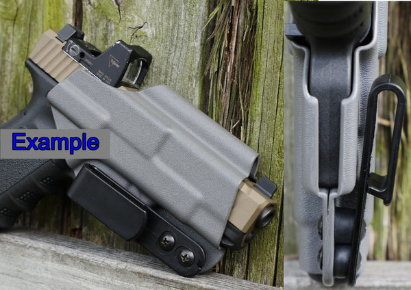 Tough Holster Clips, Adjustable Cant for IWB OWB Kydex, Leather, Hybrid Holster Making. Tuckable Black Plastic