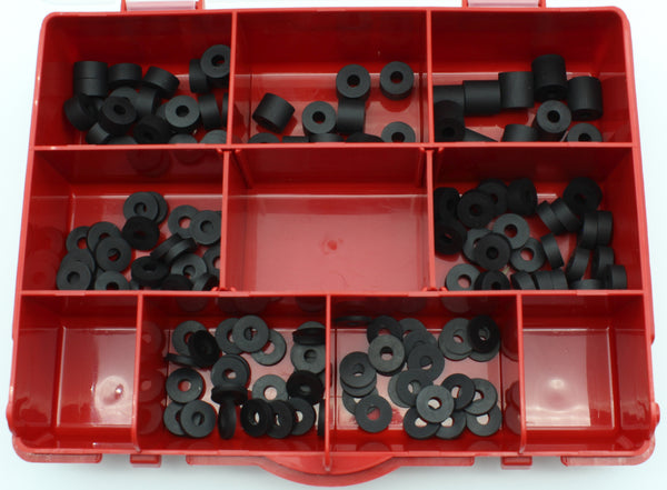 120 Pcs Premium Black EPDM Rubber Washers/Spacers Assortment Kit for Kydex Gun Holsters + Knife Sheaths Made in USA 120pc