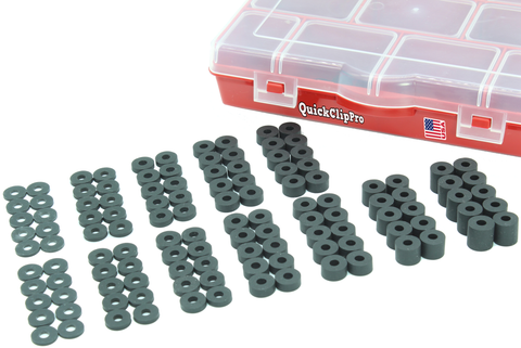 120 Pcs Premium Black EPDM Rubber Washers/Spacers Assortment Kit for Kydex Gun Holsters + Knife Sheaths Made in USA 120pc