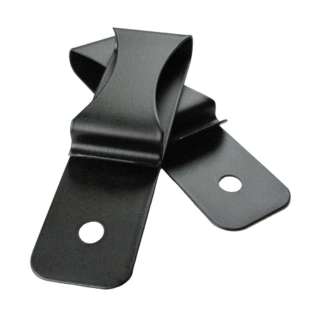 QuickClip Pro - Gun Holster Hybrid Black Steel Spring Belt Clip with Hole/Hardware IWB OWB for Kydex & Leather Holster Making