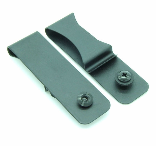QuickClip Pro - Gun Holster Hybrid Black Steel Spring Belt Clip with Hole/Hardware IWB OWB for Kydex & Leather Holster Making