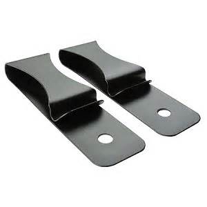 QuickClip Pro - Gun Holster Hybrid Black Steel Spring Belt Clip with Hole/Hardware IWB OWB for Kydex & Leather Holster Making