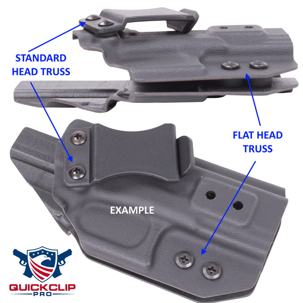 SPRINGFIELD ARMORY - IWB KYDEX Gun Holster - Concealed Carry Tuckable Multiple Adjustable Belt Clips - 100% US Made - Inside Waistband