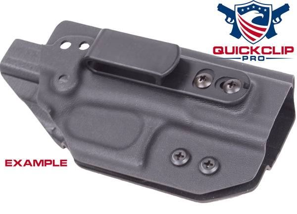 Tough Holster Clips, Adjustable Cant for IWB OWB Kydex, Leather, Hybrid Holster Making. Tuckable Black Plastic