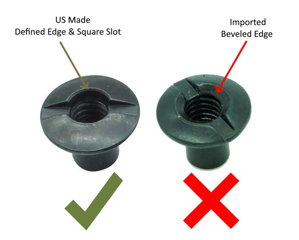 Binding Posts - Open Back Slotted Chicago Screws in Mil Spec Black Oxide Finish